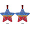 Cowboy Metal Star Ornament - Front and Back