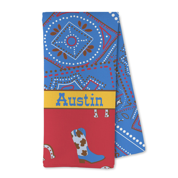 Custom Cowboy Kitchen Towel - Microfiber (Personalized)