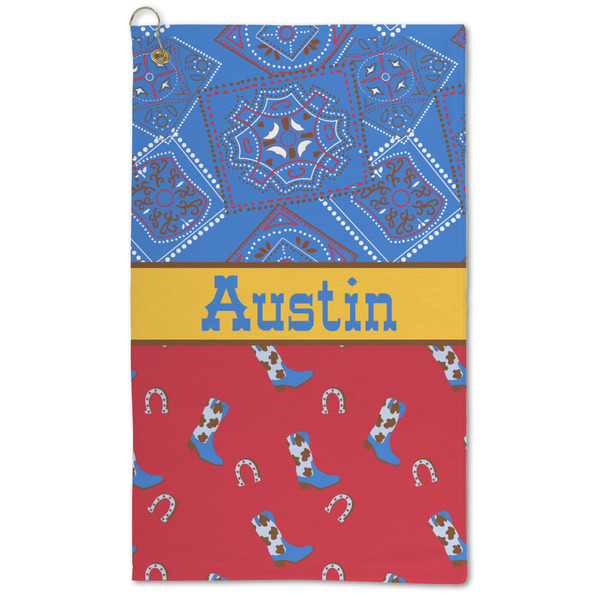 Custom Cowboy Microfiber Golf Towel - Large (Personalized)
