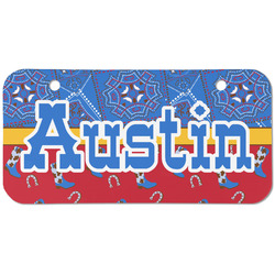 Cowboy Mini/Bicycle License Plate (2 Holes) (Personalized)
