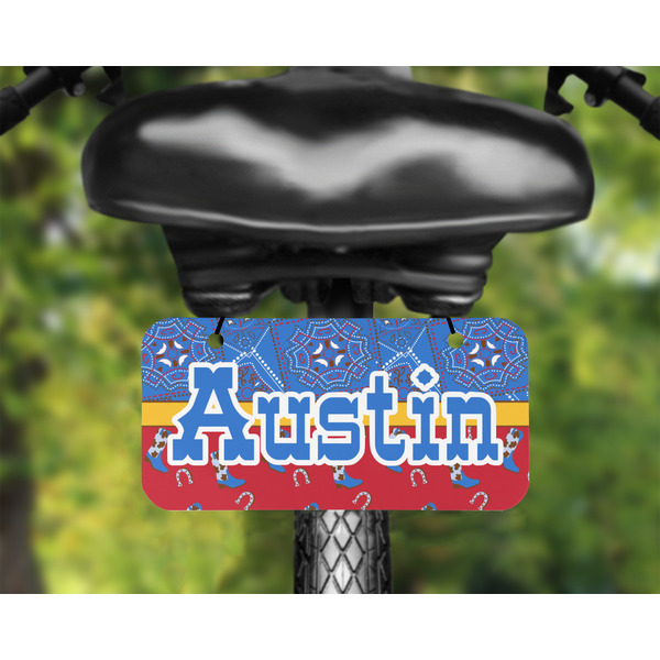 Cowboy Mini License Plate on Bicycle - LIFESTYLE Two holes
