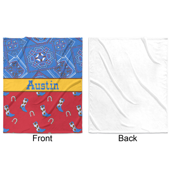 Cowboy Minky Blanket - 50"x60" - Single Sided - Front & Back