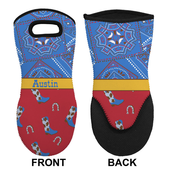 Cowboy Neoprene Oven Mitt (Front & Back)