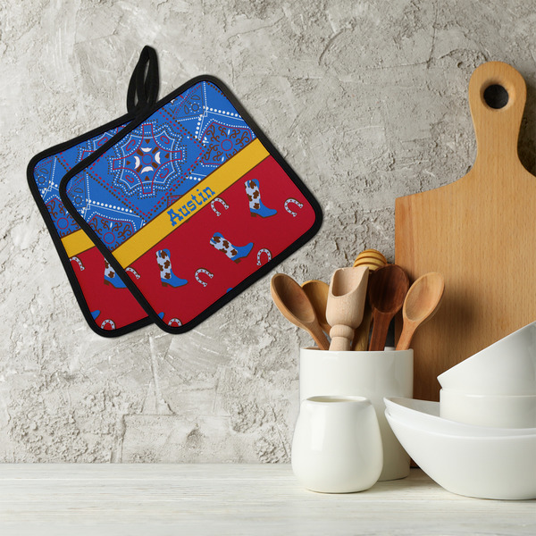 Cowboy Neoprene Pot Holder - Set of 2  LIFESTYLE