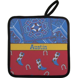 Cowboy Pot Holder w/ Name or Text