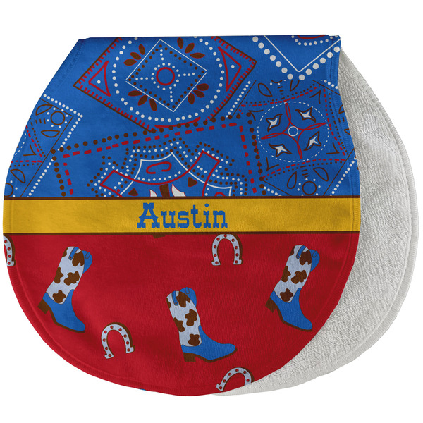 Cowboy New Baby Burp Folded