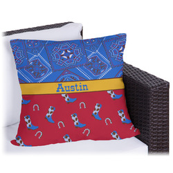 Cowboy Outdoor Pillow - 18" (Personalized)