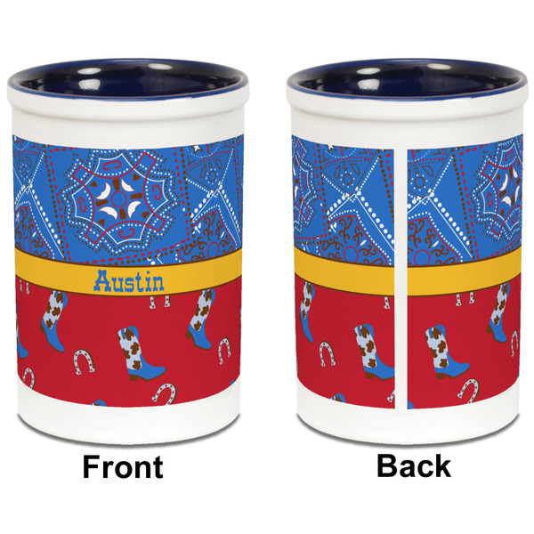 Cowboy Pencil Holder - Blue - approval