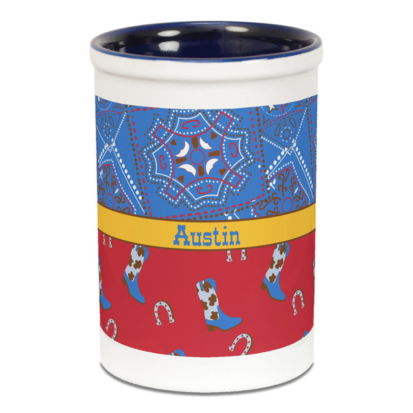 Cowboy Pencil Holder - Blue