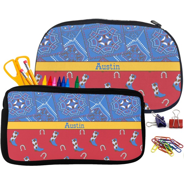 Cowboy Pencil / School Supplies Bags Small and Medium