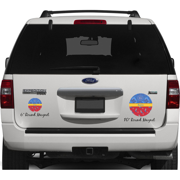 Cowboy Personalized Car Magnets on Ford Explorer
