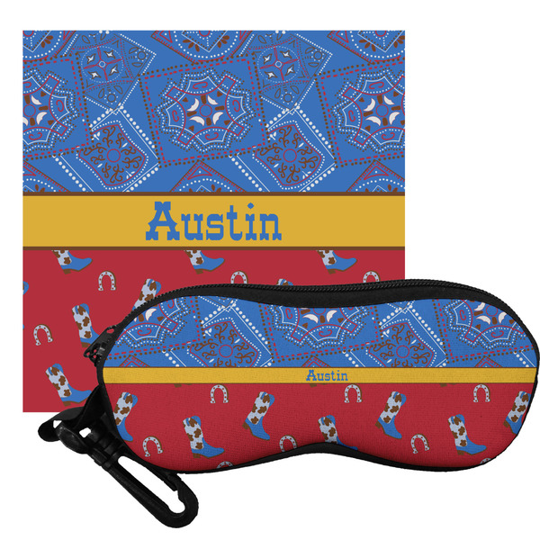 Custom Cowboy Eyeglass Case & Cloth (Personalized)