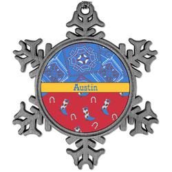 Cowboy Vintage Snowflake Ornament (Personalized)