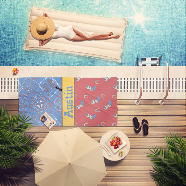 Cowboy Pool Towel Lifestyle