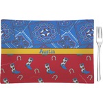 Cowboy Glass Rectangular Appetizer / Dessert Plate (Personalized)