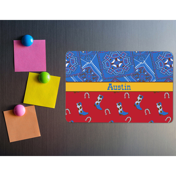 Cowboy Rectangular Fridge Magnet - LIFESTYLE