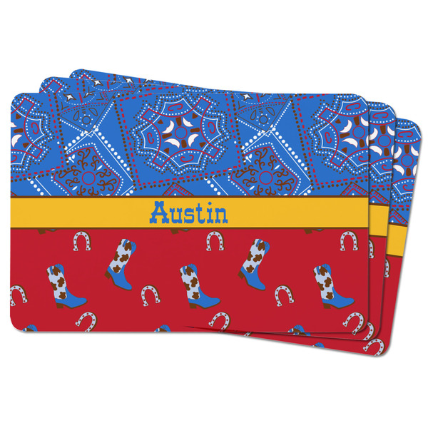 Cowboy Rectangular Fridge Magnet - THREE