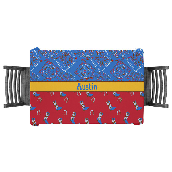 Custom Cowboy Tablecloth - 58"x58" (Personalized)