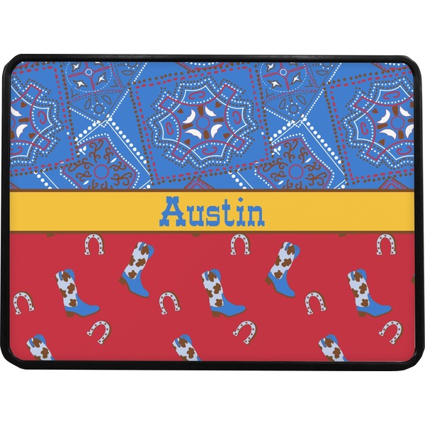 Cowboy Rectangular Trailer Hitch Cover (Personalized)