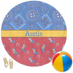 Cowboy Round Beach Towel (Personalized)