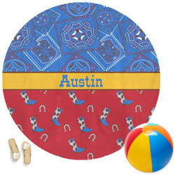 Cowboy Round Beach Towel (Personalized)