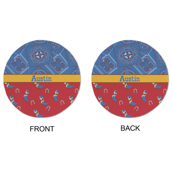 Cowboy Round Linen Placemats - APPROVAL (double sided)