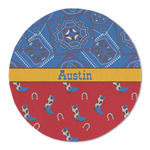 Cowboy Round Linen Placemat (Personalized)