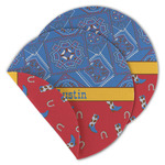 Cowboy Round Linen Placemat - Double Sided - Set of 4 (Personalized)