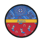 Cowboy Iron On Round Patch w/ Name or Text