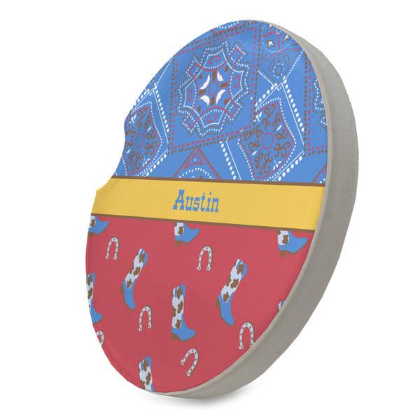 Cowboy Sandstone Car Coaster - STANDING ANGLE