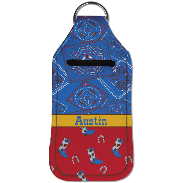 Cowboy Sanitizer Holder Keychain - Large (Front)