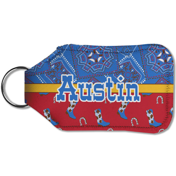 Cowboy Sanitizer Holder Keychain - Small (Back)