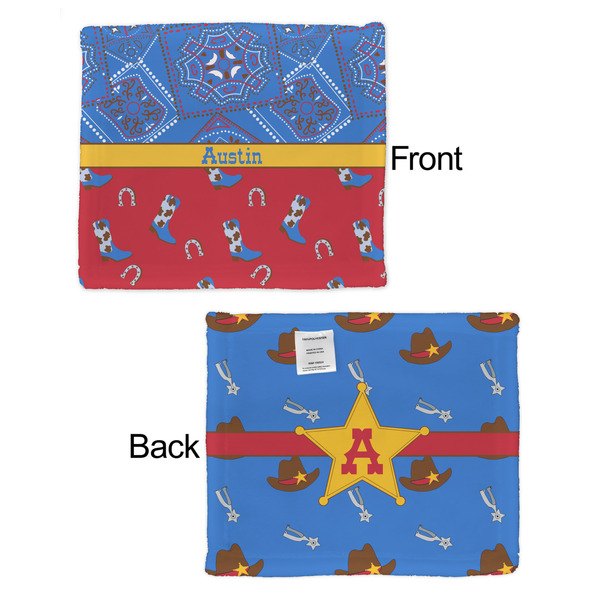 Cowboy Security Blanket - Front & Back View