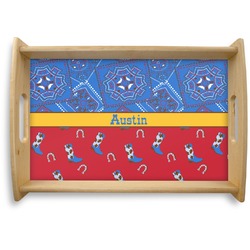 Cowboy Natural Wooden Tray - Small (Personalized)