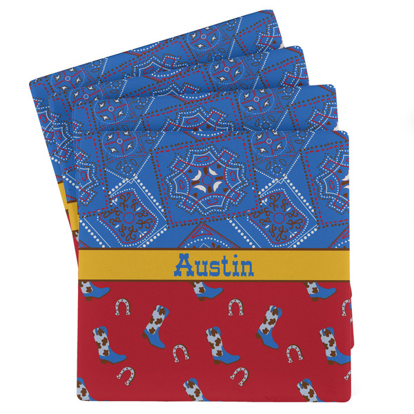 Custom Cowboy Absorbent Stone Coasters - Set of 4 (Personalized)