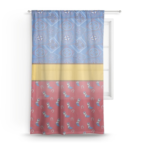 Custom Cowboy Sheer Curtain