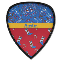 Cowboy Iron on Shield Patch A w/ Name or Text