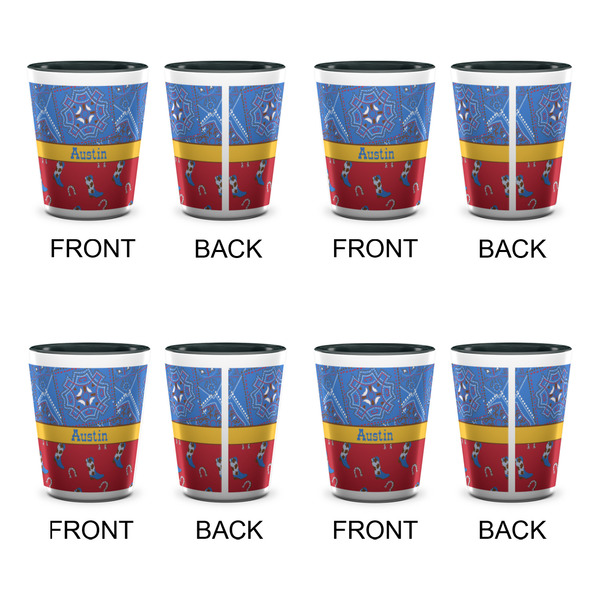 Cowboy Shot Glassess - Two Tone - Set of 4 - APPROVAL