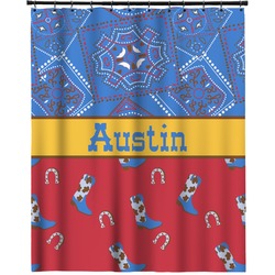 Cowboy Extra Long Shower Curtain - 70"x84" (Personalized)