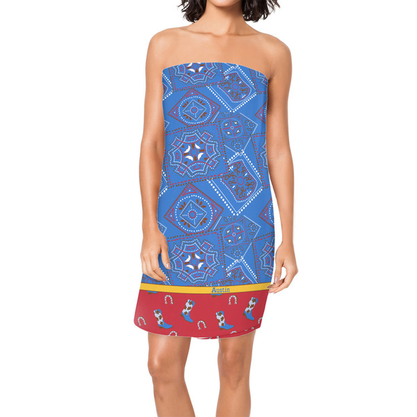 Custom Cowboy Spa / Bath Wrap w/ Name or Text