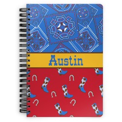 Cowboy Spiral Notebook - 7x10 w/ Name or Text