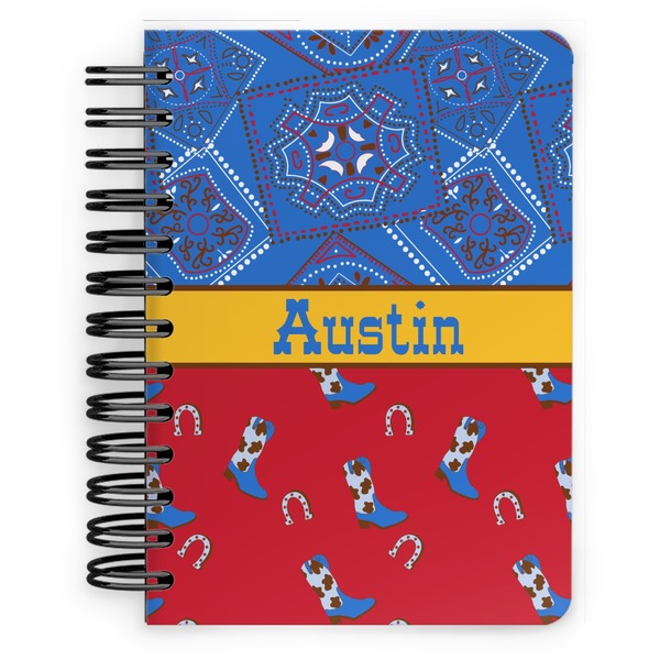 Custom Cowboy Spiral Notebook - 5x7 w/ Name or Text