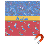 Cowboy Square Car Magnet - 6" (Personalized)
