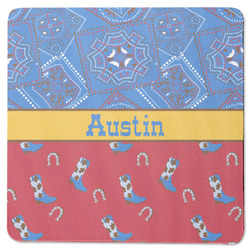 Cowboy Square Rubber Backed Coaster (Personalized)