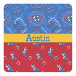Cowboy Square Decal - Small (Personalized)