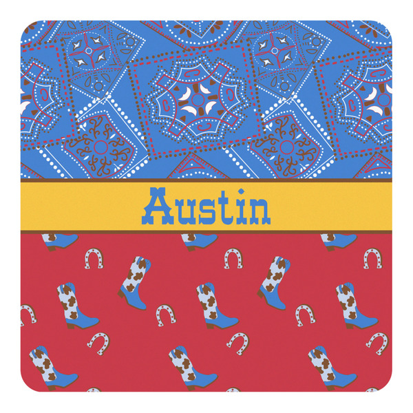 Custom Cowboy Square Decal - Small (Personalized)
