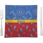 Cowboy Glass Square Lunch / Dinner Plate 9.5" (Personalized)