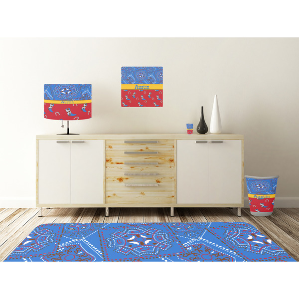 Cowboy Square Wall Decal Wooden Desk