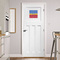 Cowboy Square Wall Decal on Door