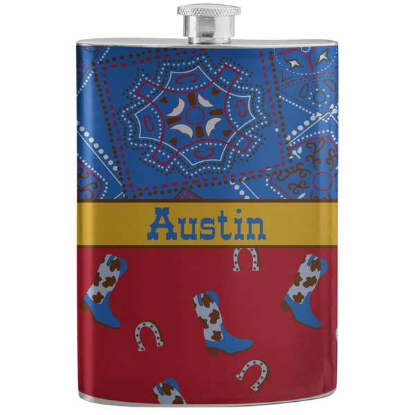 Custom Cowboy Stainless Steel Flask (Personalized)